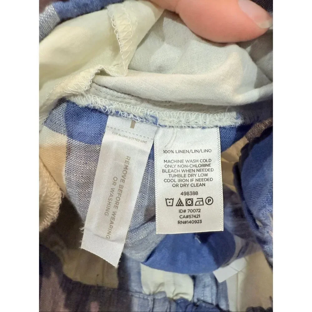 Lou & Grey NWT linen shorts pockets elastic waist size XS
